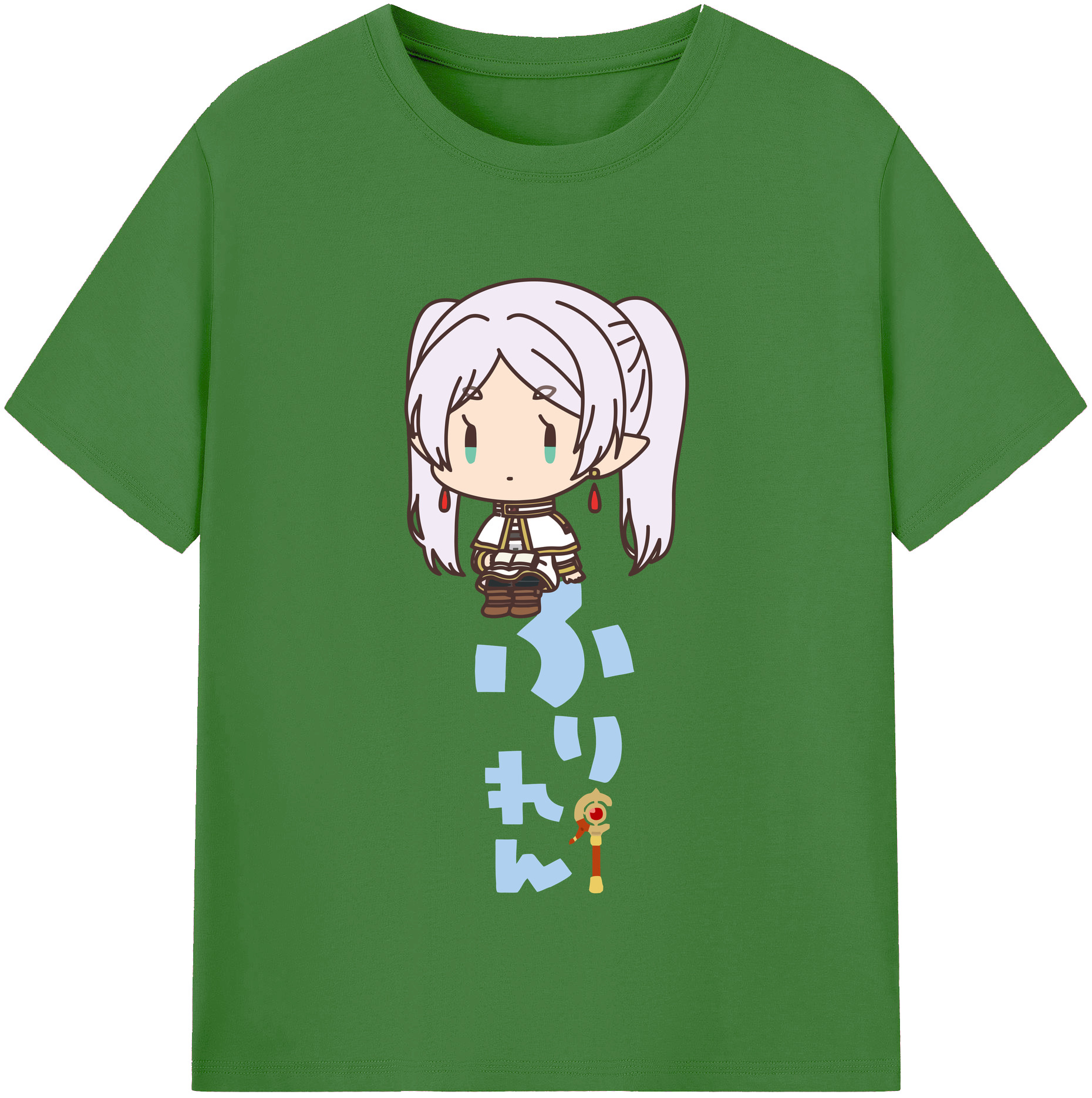（画像用） 葬送のフリーレン Frieren レディースカジュアルプリントTシャツ（綿100％）